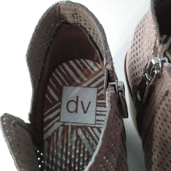 DV by Dolce Vita Perforated Ankle Booties – Taupe – 3.5" Heel – 10 - Picture 8 of 14